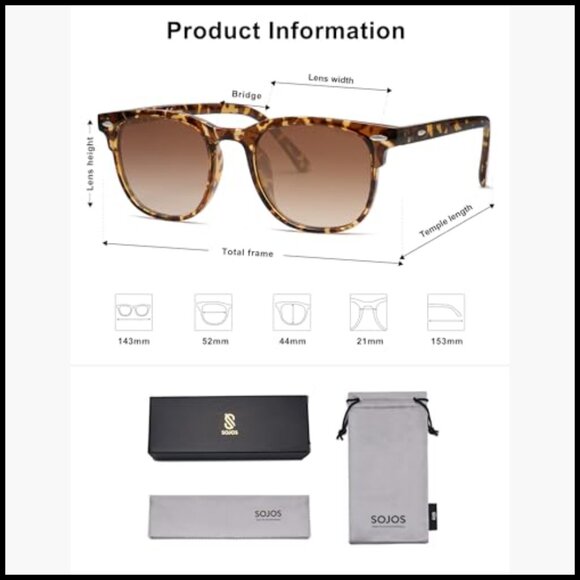 Retro Square Polarized Sunglasses UV Protection TR90 Frame main image 7